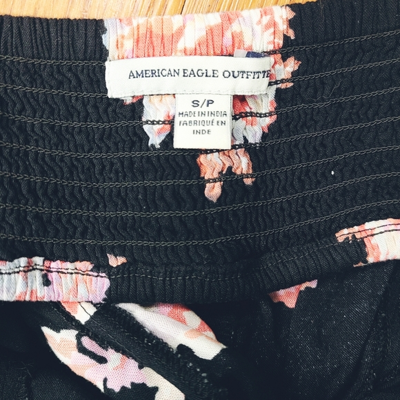 American Eagle Summer Black and Pink Flower Dress - Picture 4 of 4